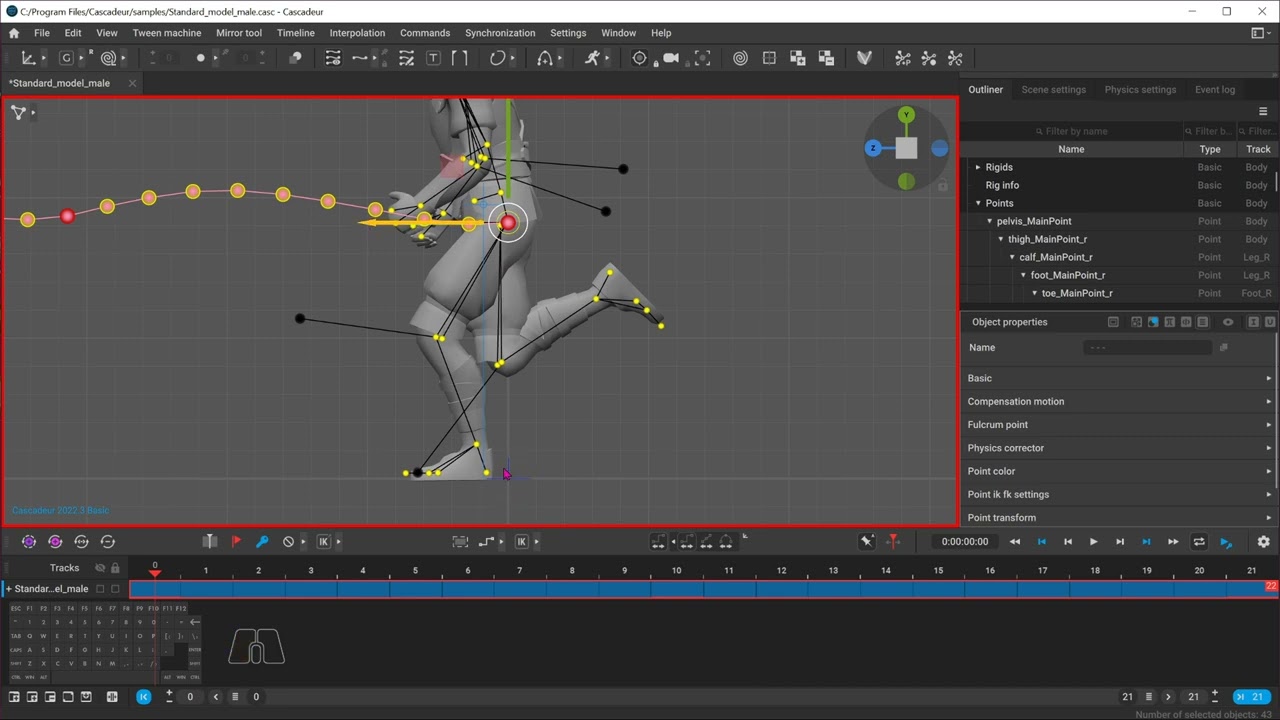 Cascadeur : Creating a Clean Mocap Cycle
