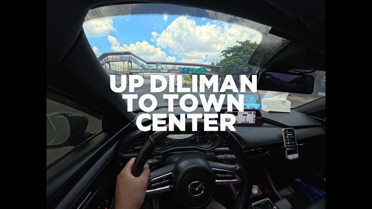 Quick Campus Drive: UP Diliman to UP Town Center in a Mazda 3 🚘🎓 | Chill QC Road Vibes