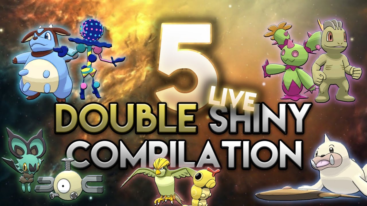 5 DOUBLE SHINY en live Pokemon compilation ! Pokemon XY / ROSA / Ultra Soleil Ultra Lune