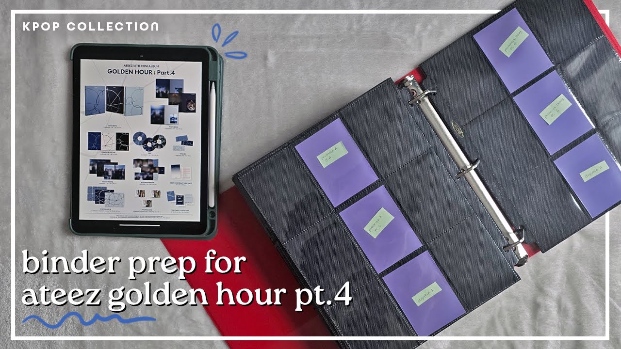 Setting Up My Binders for ATEEZ Golden Hour: Part.4 💙 | Comeback Binder Prep