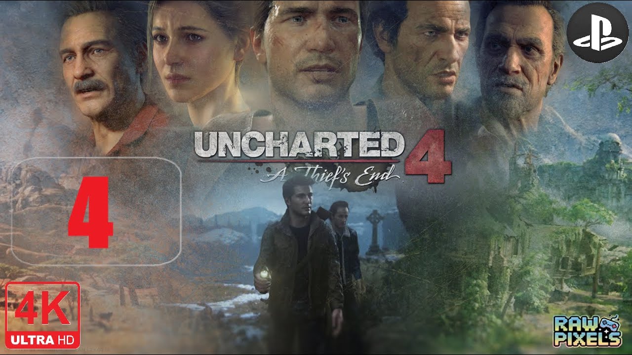 Uncharted 4: A Thief's End (4K 60FPS) - No Commentary Walkthrough - Part 4 (Chapter 8)