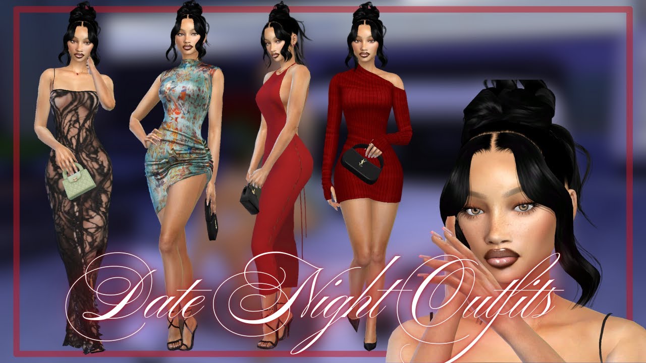 GRWM - Date Night Lookbook ❤️ | CC + Links | Sims 4 #lookbook #sims4 #youtube #video #grwm #cas #cc