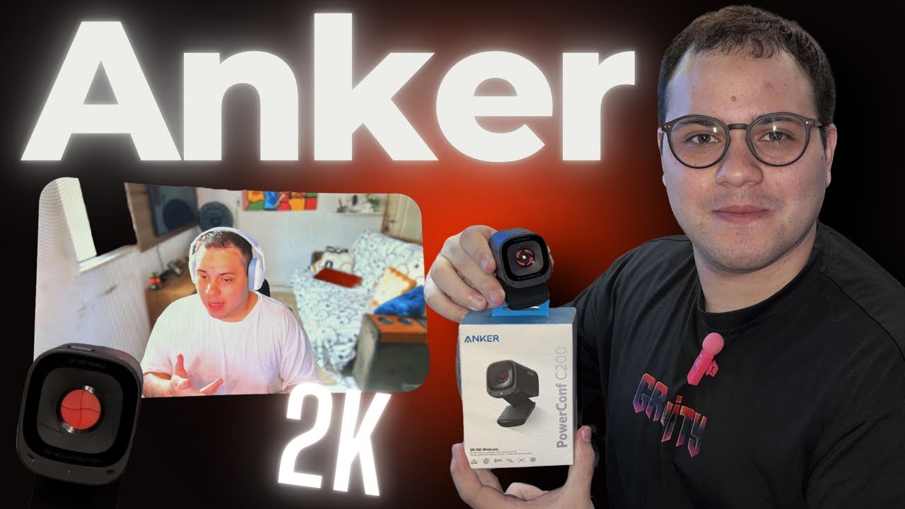 WEBCAM CUSTO BENEFÍCIO ANKER C200, MELHOR QUE LOGITECH ? - REVIEW E TESTE GRAVAÇÃO!