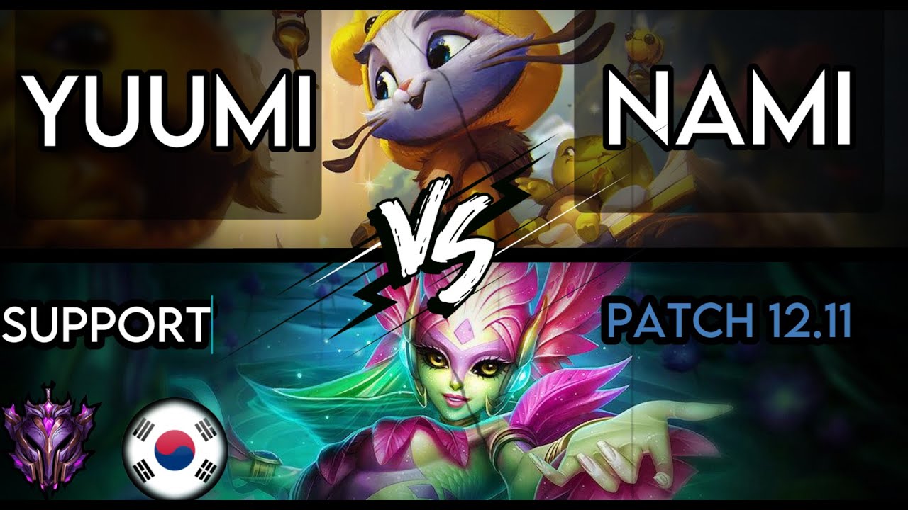 Yuumi Support vs Nami - KR Master Tier - Patch 12.12 - High KDA