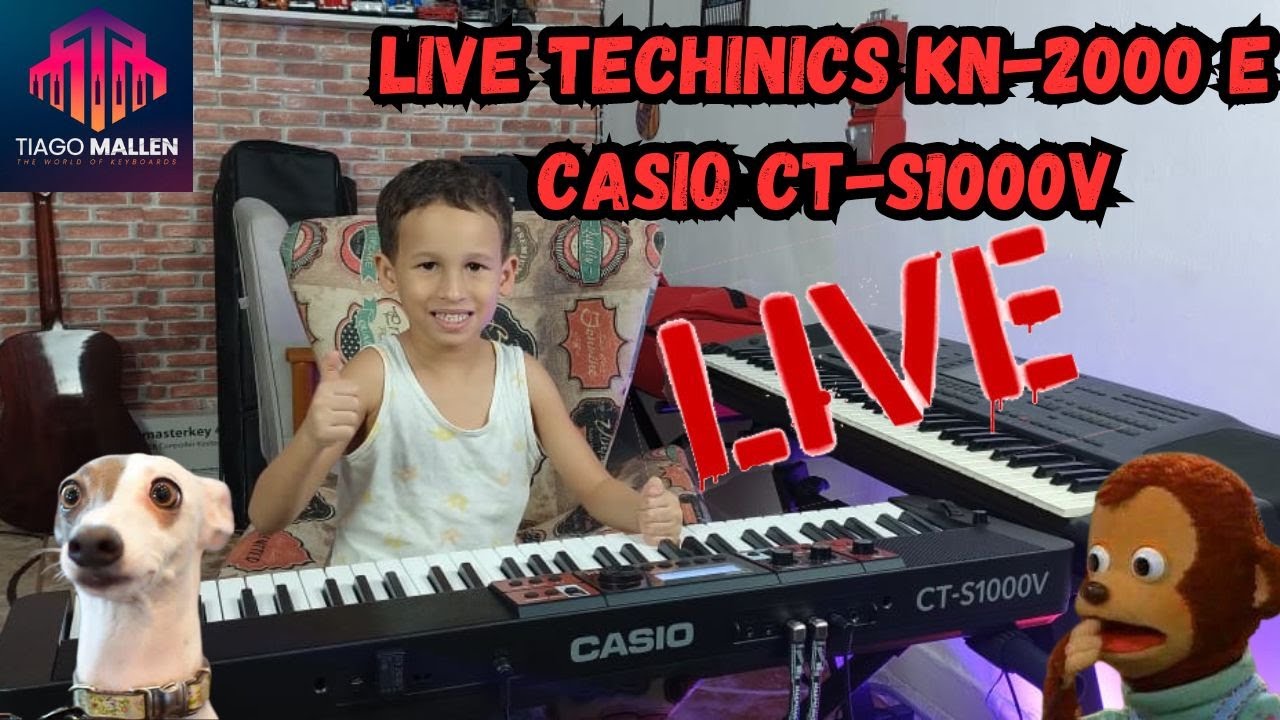 LIVE TECHINICS KN-2000 E CASIO CT-S1000V-COM TIAGO MALLEN (LINK DOS SORTEIOS NA DESCRIÇÃO) #teclado