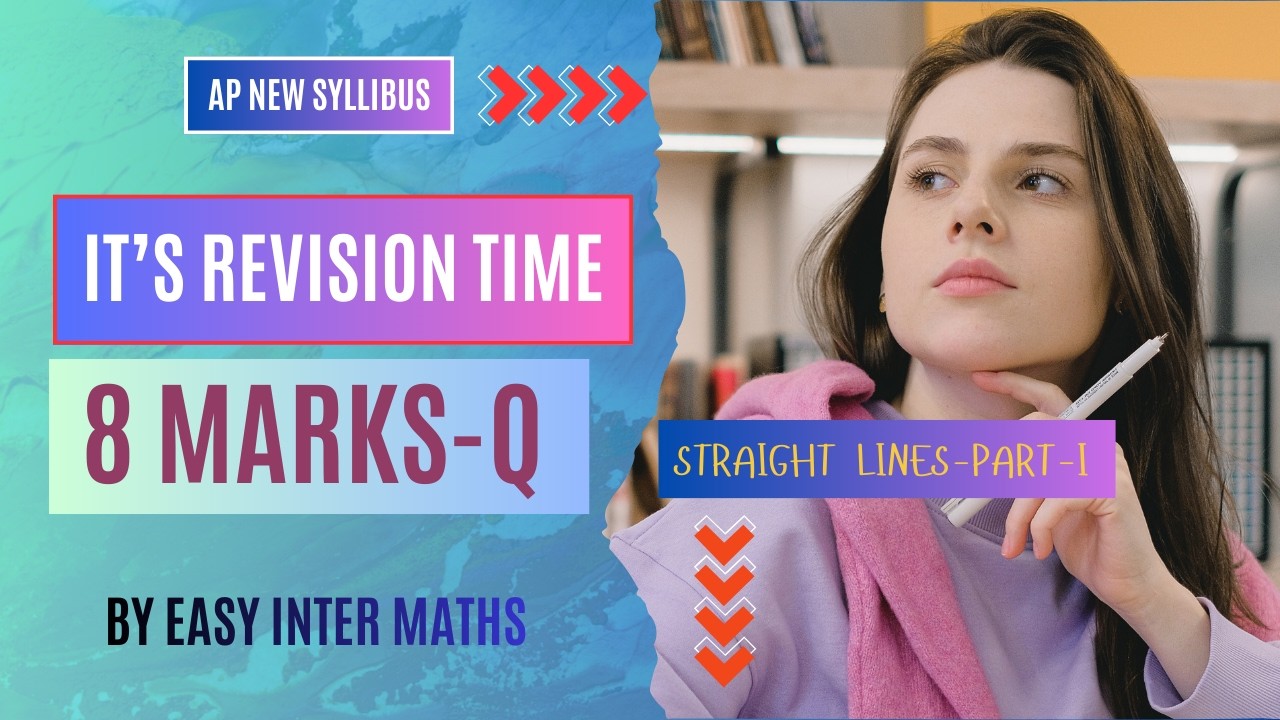 8-Marks Questions from Straight Lines- part-I ,1st Year Inter Maths  @EasyInterMaths