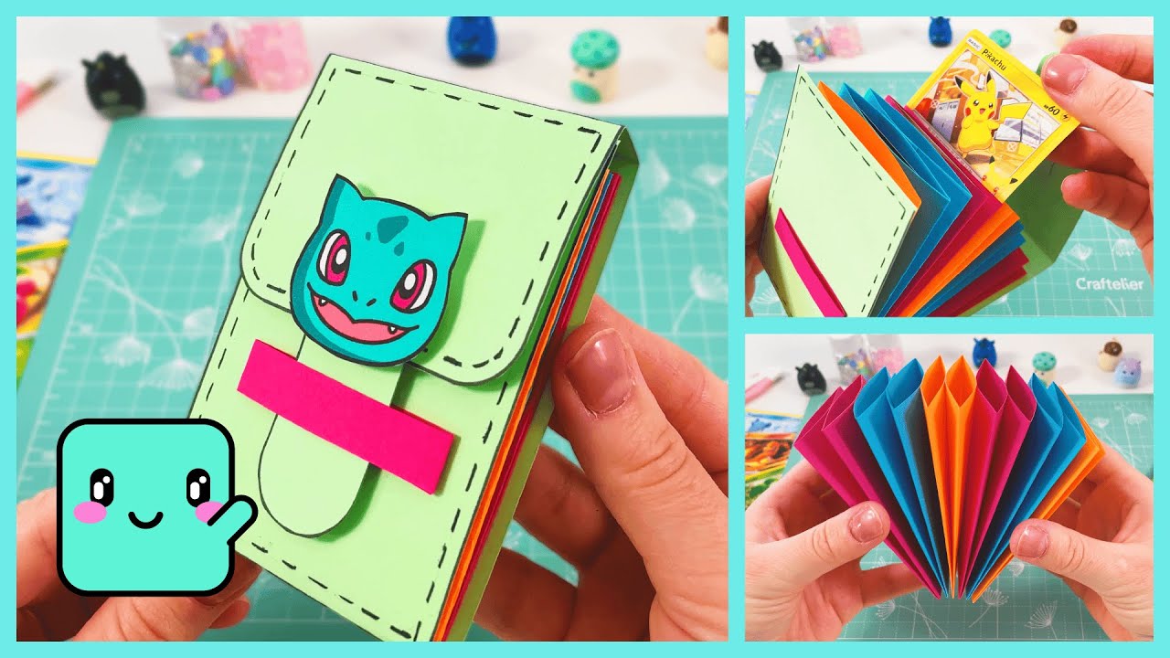 Easy Paper Pokémon Card Holder Bulbasaur DIY Step by Step