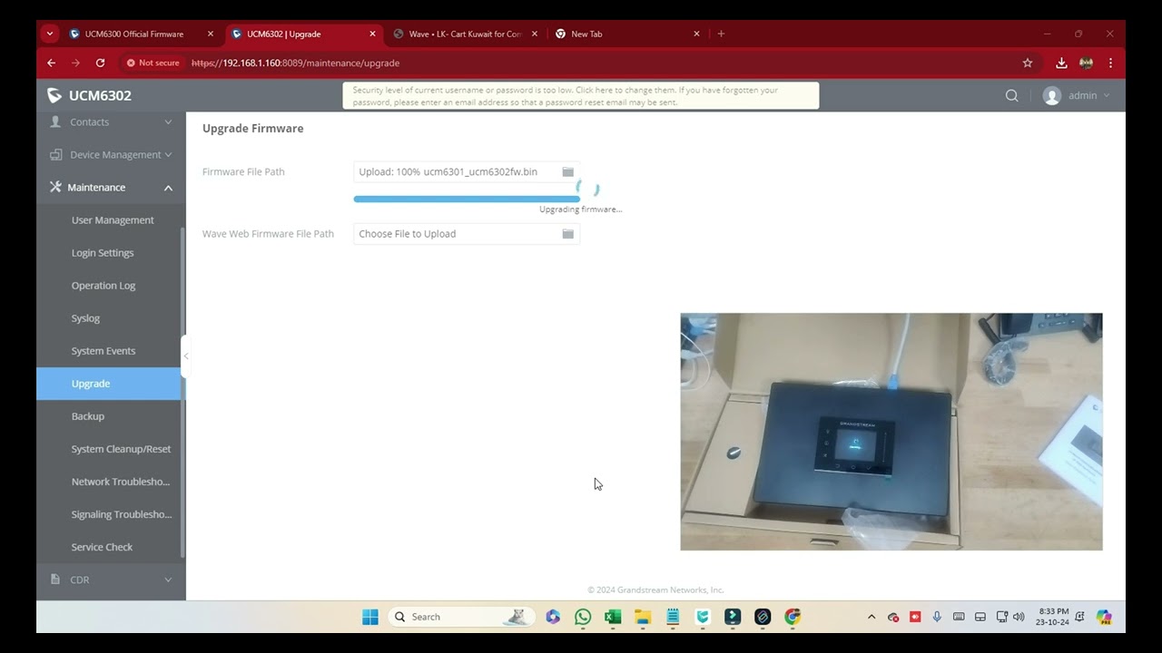 Grandstream UCM6302 Firmware Update latest Version