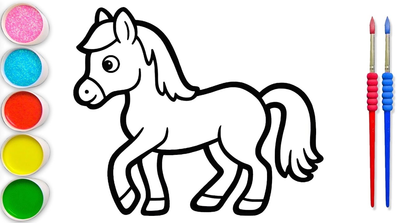 Horse Drawing | How to Draw Horse Drawing, Coloring And Painting For Kids Toddlers | Lear to Draw