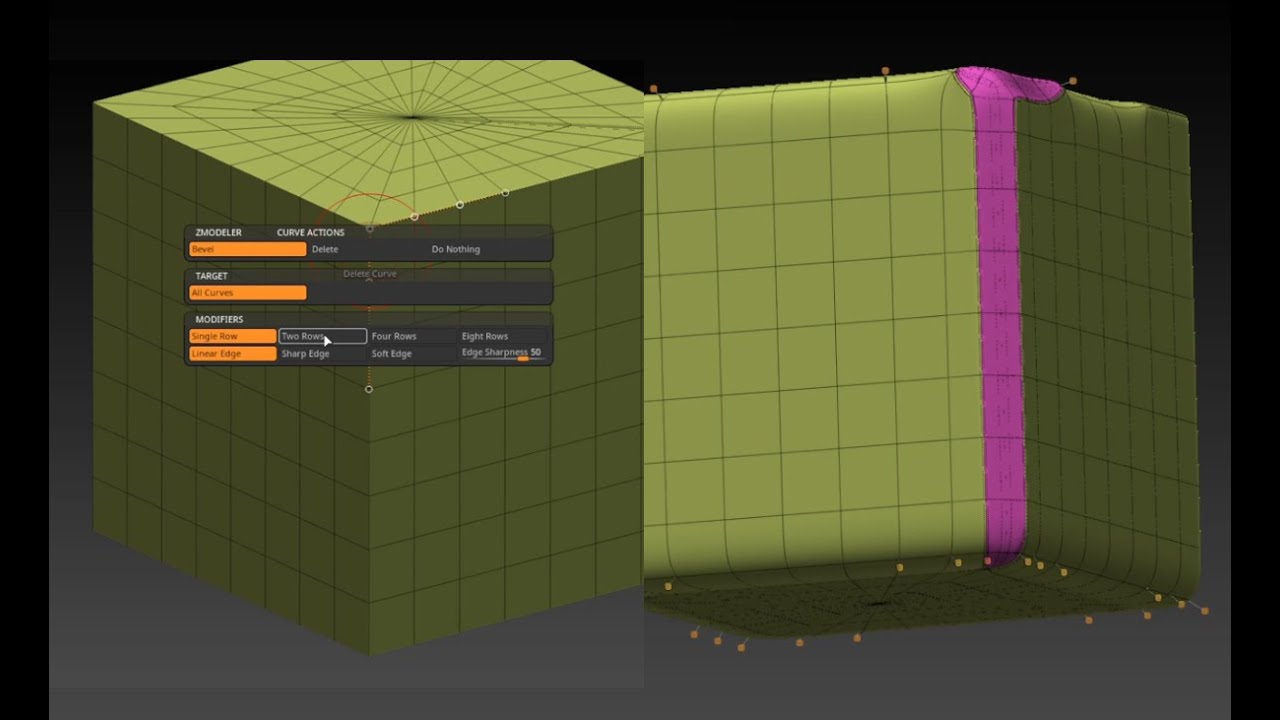 Zbrush bevel 지브러쉬 모서리 다듬기
