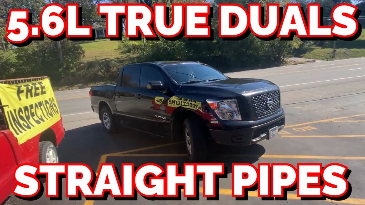 2019 Nissan Titan 5.6L V8 TRUE DUAL EXHAUST w: STRAIGHT PIPES!