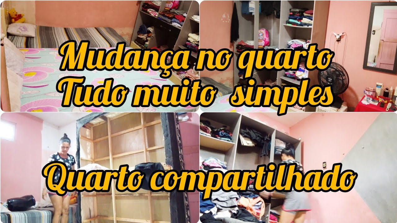 💯mudança no quarto /tudo muito  simples/quarto compartilhado/
