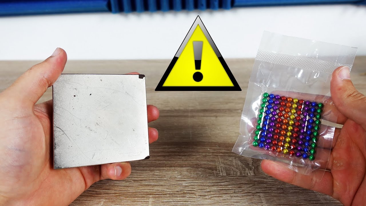 Mega Magnet trifft auf bunte Mini Magneten! Was passiert? | Experiment mit Spass