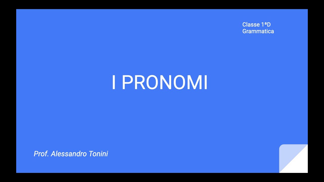 Pronomi personali