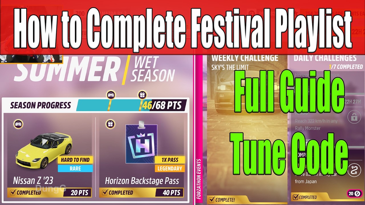 Forza Horizon 5 How to Complete Festival Playlist Summer Season Series 57 Full Guide, Tune Code