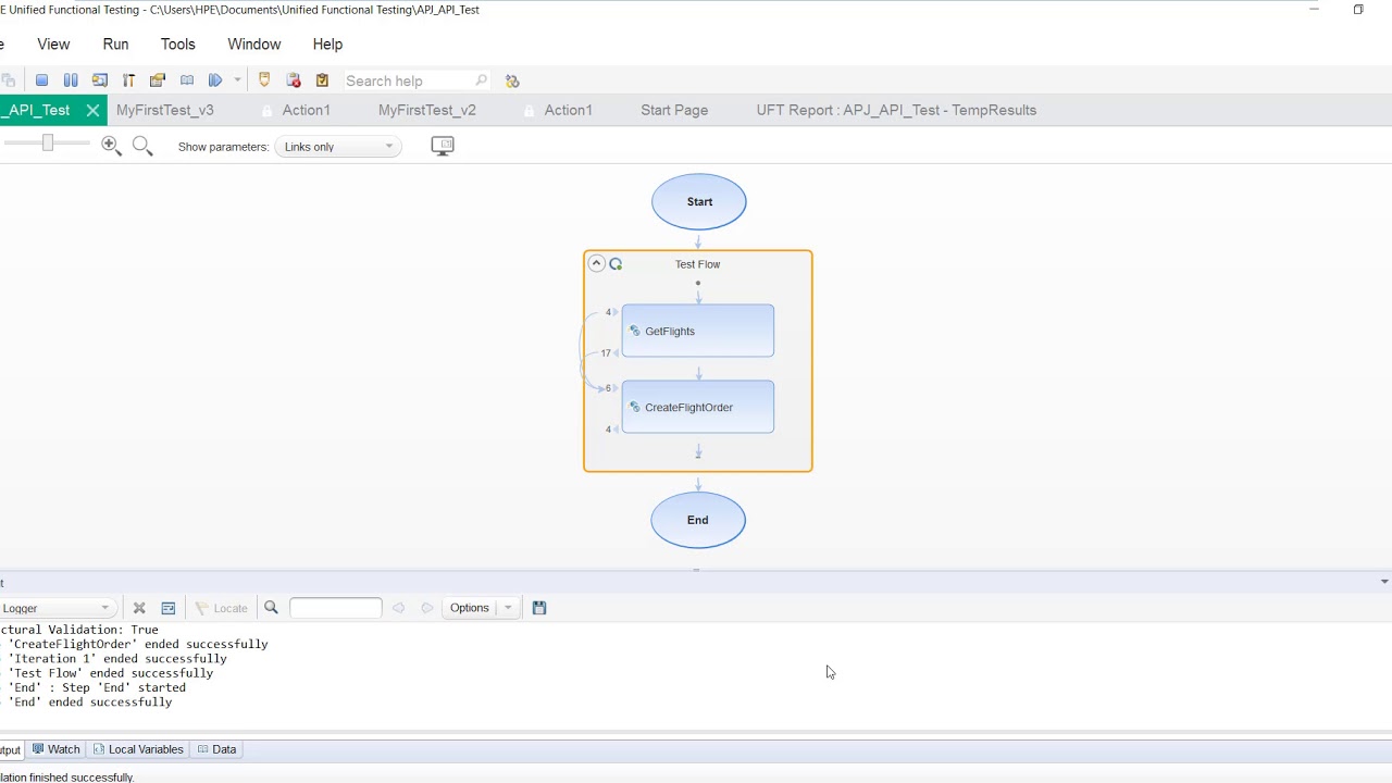 API test in UFT