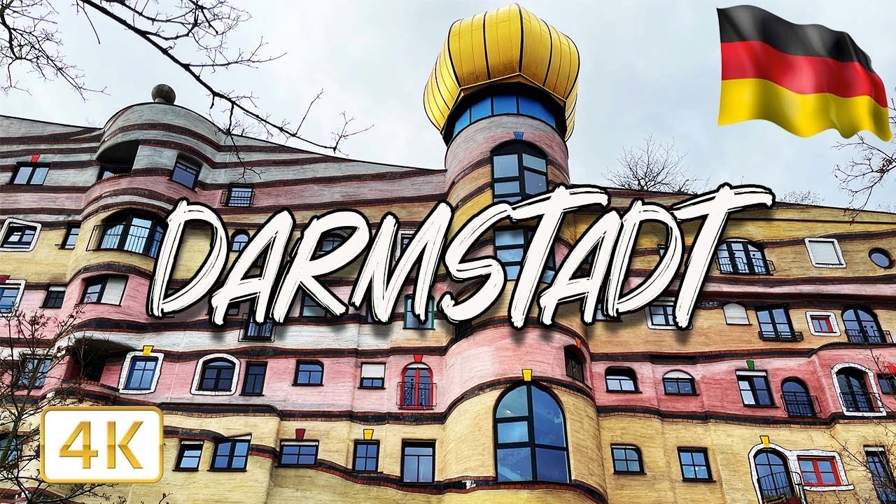 Darmstadt, GERMANY 2021🇩🇪 | Walking Tour (4K/60fps)