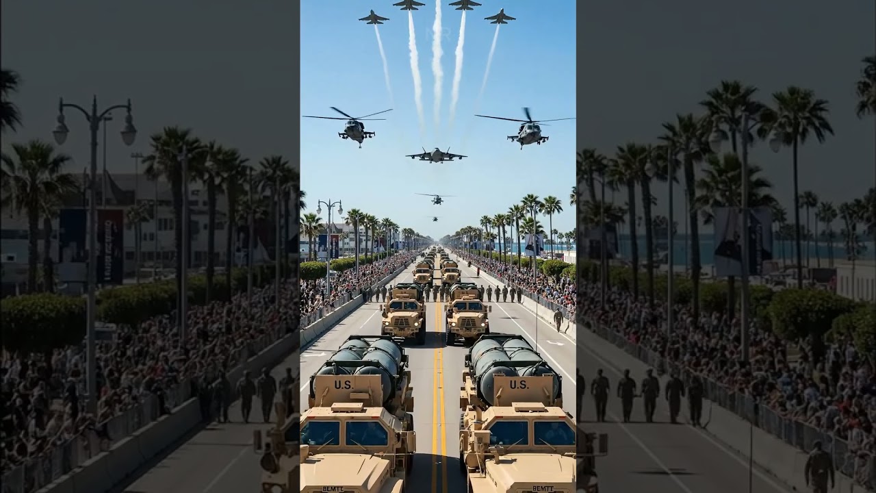 Epic military parade! Ground forces and air power #shorts #military #airshow #parade #viralshorts