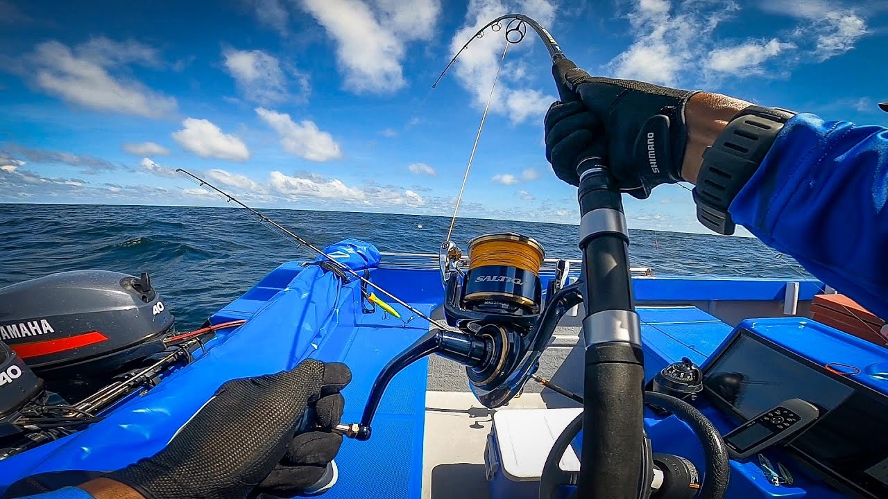 Daiwa Saltiga 14000XG with Shimano Grappler Rod PE max#10