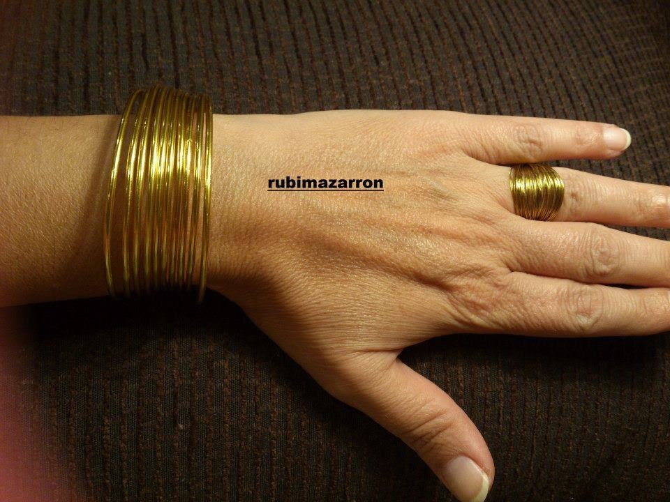 PULSERA-BRAZALETE DE ALAMBRE DE ALUMINIO ( 10 alambres ).
