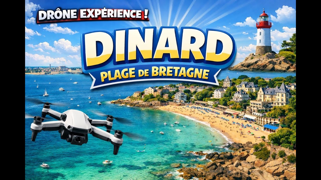 Drône DJI mini 4 pro Plage de Dinard