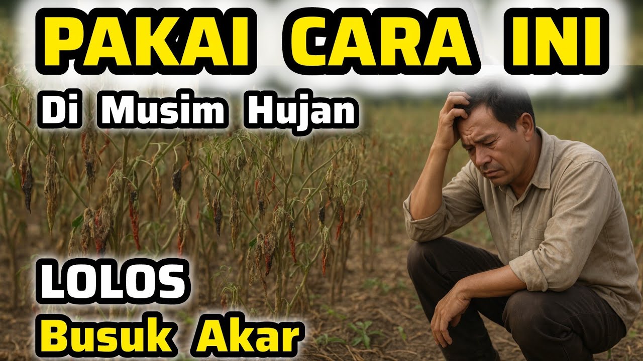 ‼️PAKAI CARA INI‼️Cegah + Basmi Jamur Bakteri Patogen Busuk Akar Batang Daun Buah‼️CABAI Musim Hujan