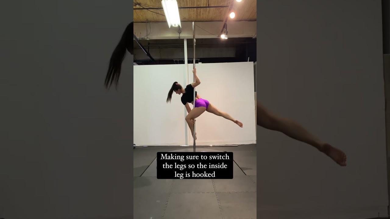 How to do a Ballerina Pole Dance Move// Pole Fitness Tutorial #poledance #polefitness