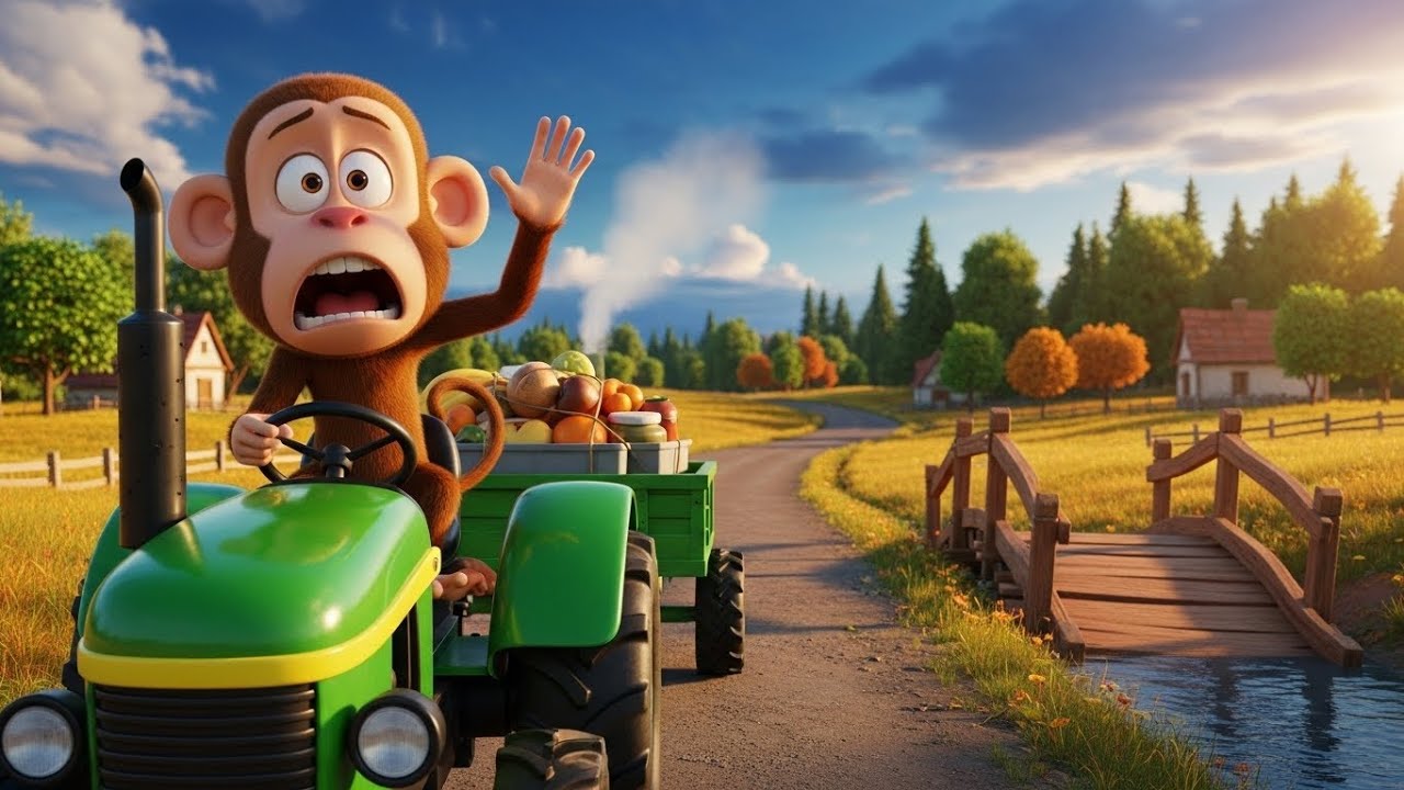 Monkey Farmer|Milo’s Rainy Day Farm Rescue|Funny Monkey Kids Cartoon