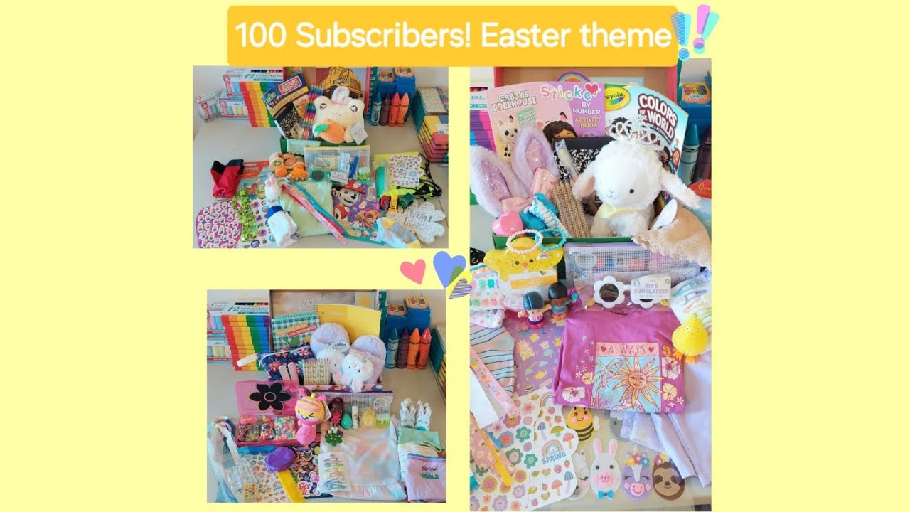 Operation Christmas Child - 100 Subscribers Special! 3 unboxings Easter theme