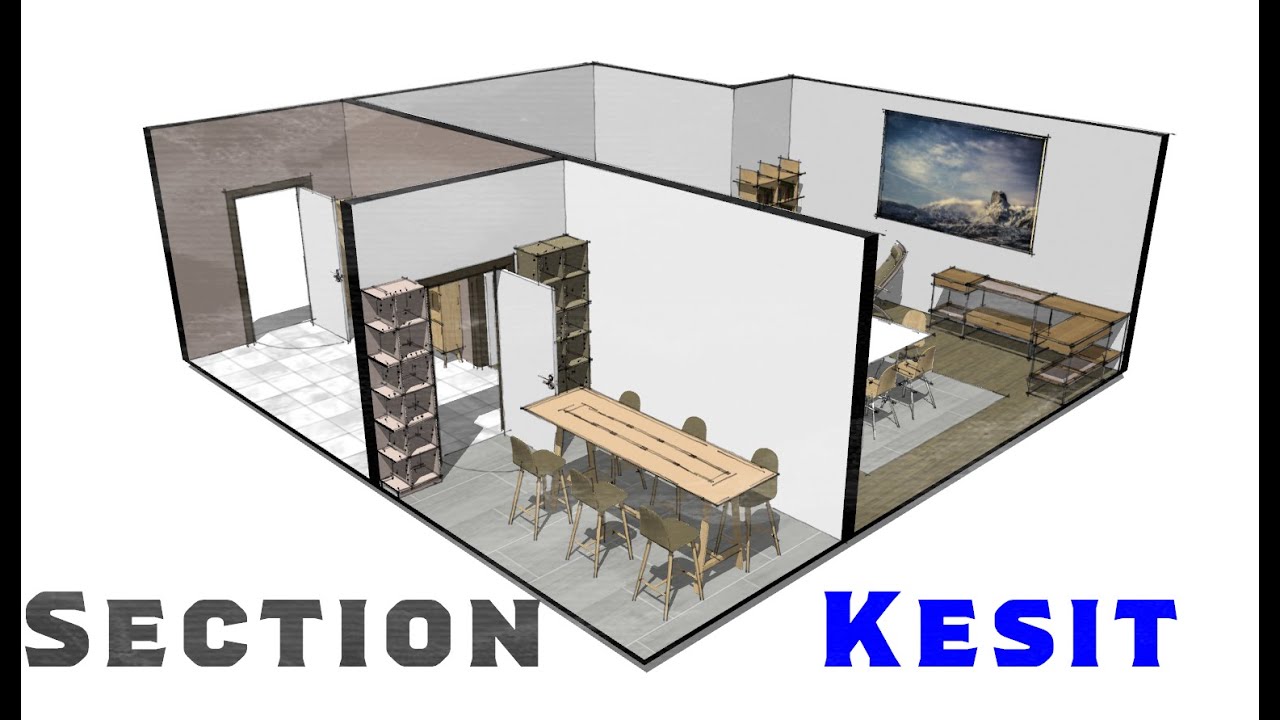 SketchUp Kesit Alma (Taramalı Detaylı Kesit) CANLI YAYIN