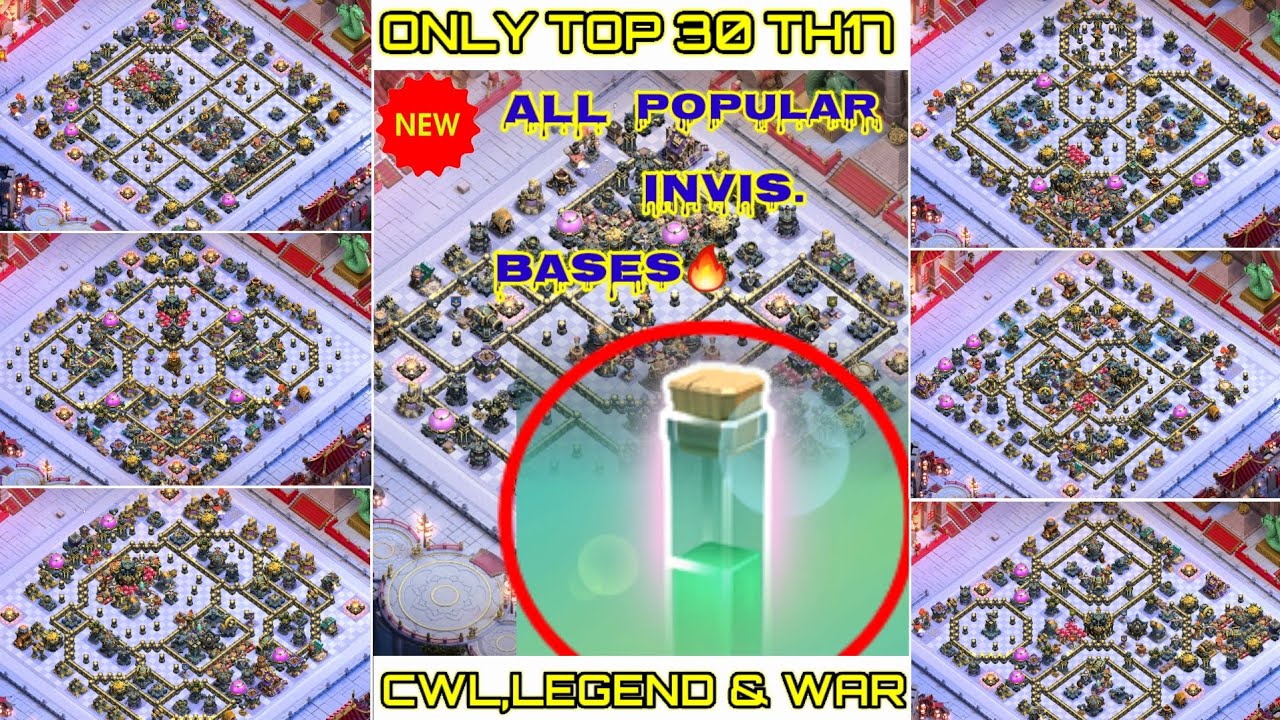 POPULAR* TOP 30*—INVISIBLE TOWER BASE TH17 | TH17 INVISIBLE SPELL BASE | INVIS BASE/CWL/LEGEND/WAR