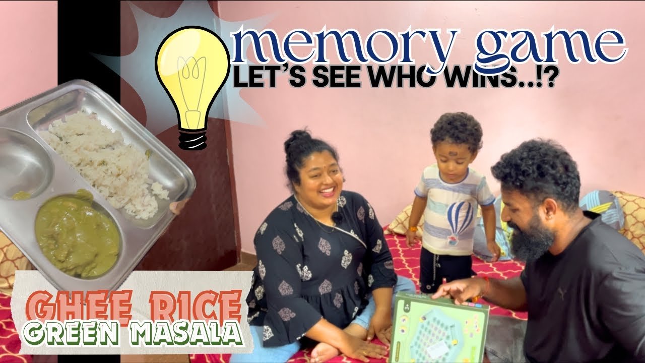 Memory game fun || Ghee Rice and Chicken Green Masala 