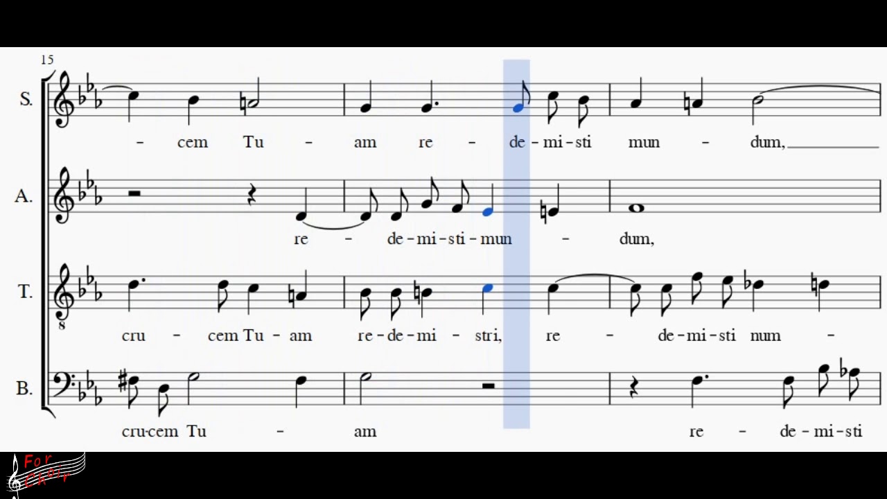 Choir/chór - Q. Gasparini - Adoramus Te Christe - Bass