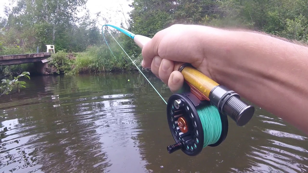 Fighting a big brookie on a maxcatch ultraglass 3 weight