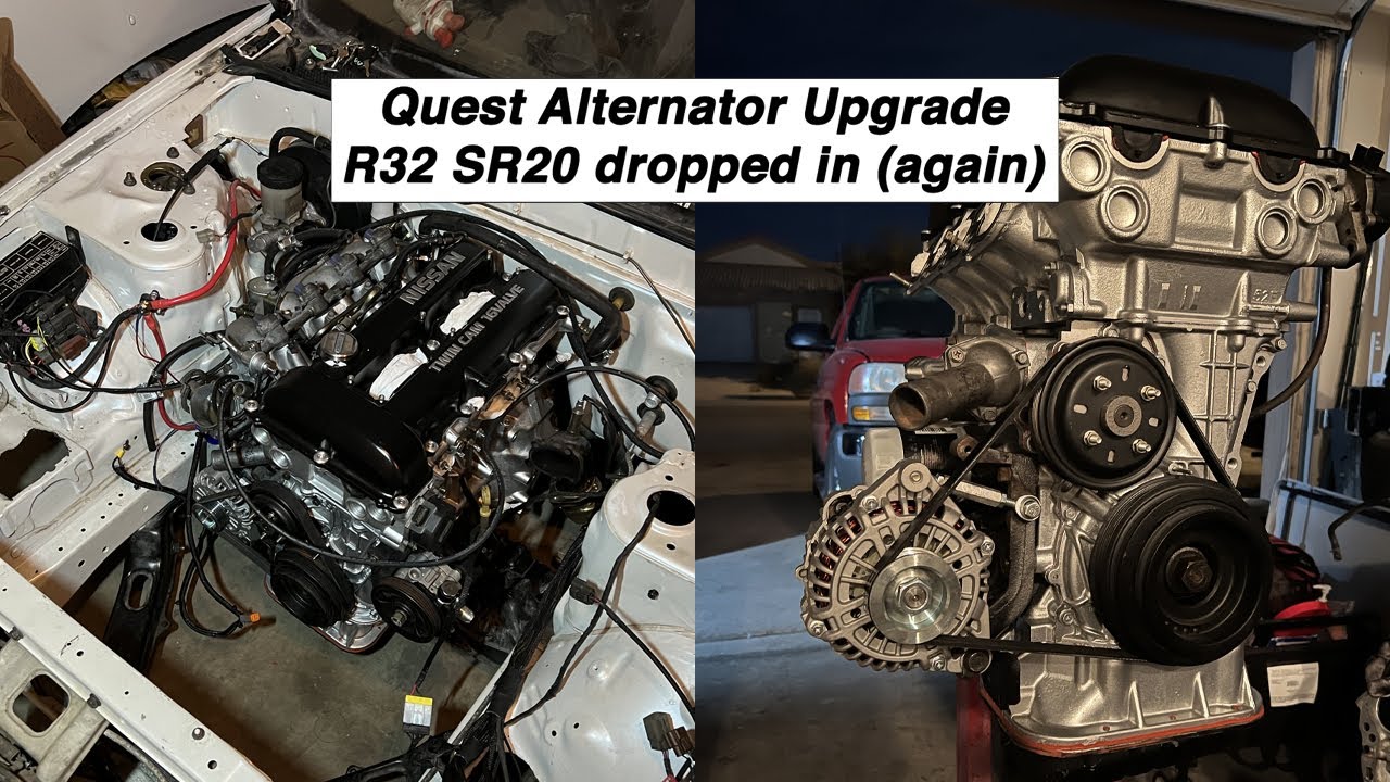 Quest Alternator on SR20, Engine is back in! SR20 R32 Sedan