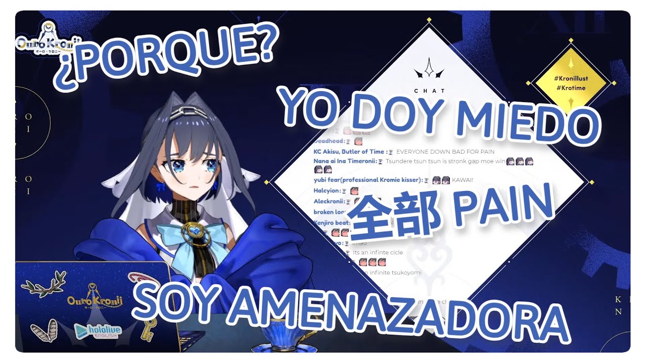 Kronii intenta asustar al chat siendo 