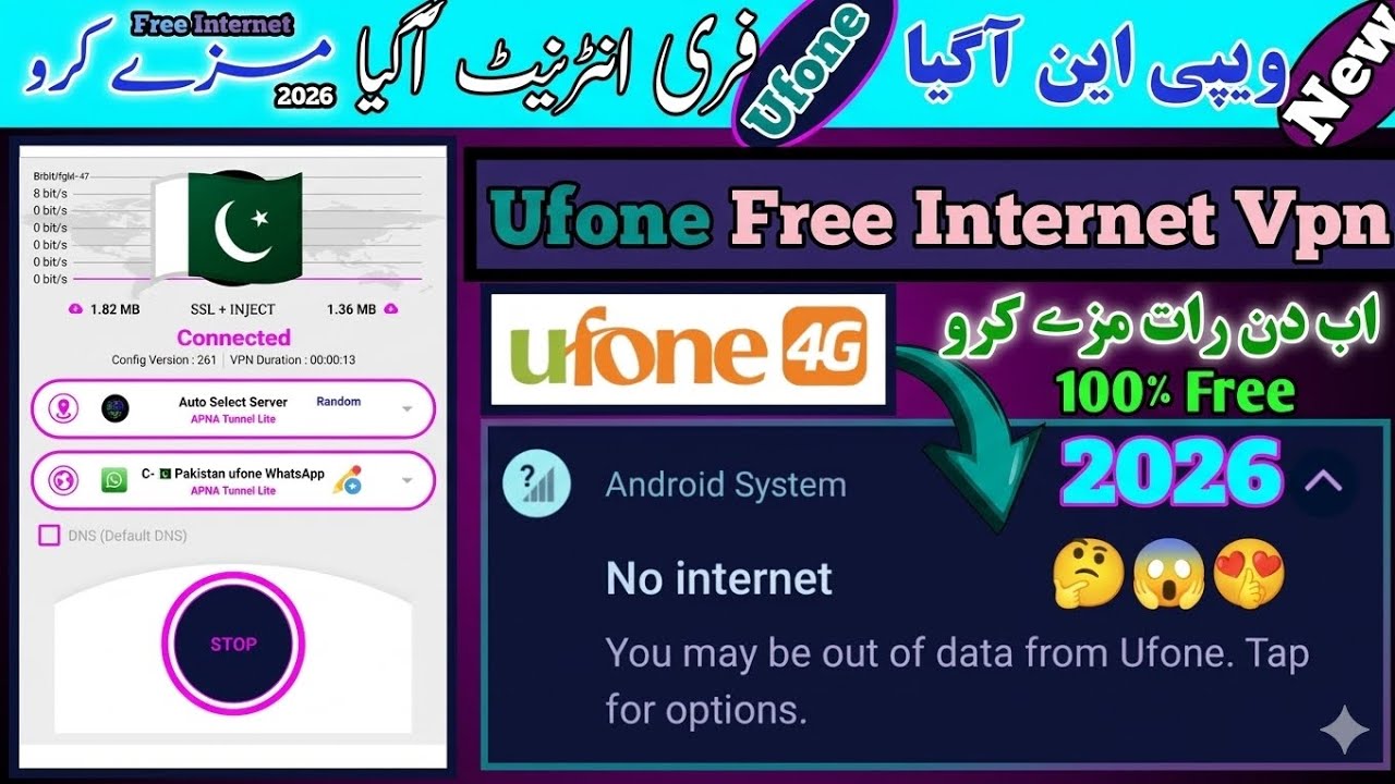 Ufone Free Internet VPN 2026 | Get Unlimited Data Today! 🚀 || Anas Baloch Tech 