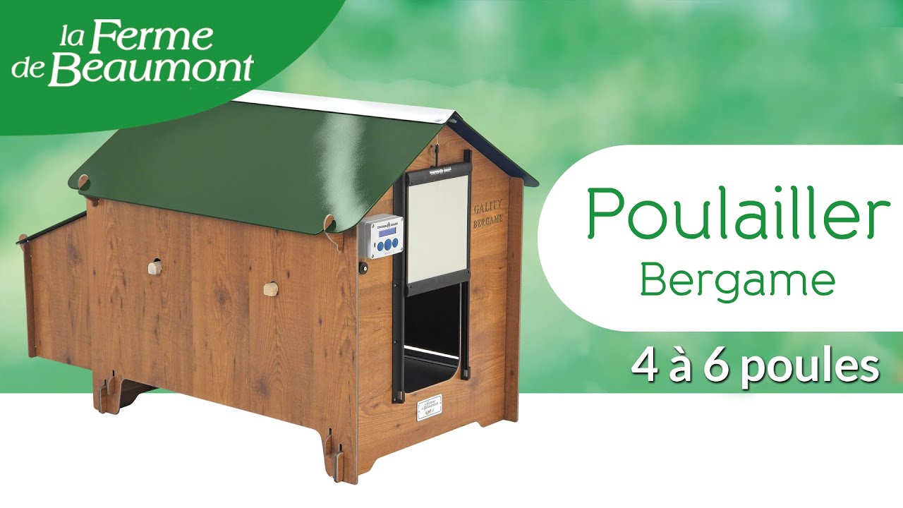 Poulailler Bergame • Montage rapide et simple pour 4 à 6 poules ! - Ferme de Beaumont