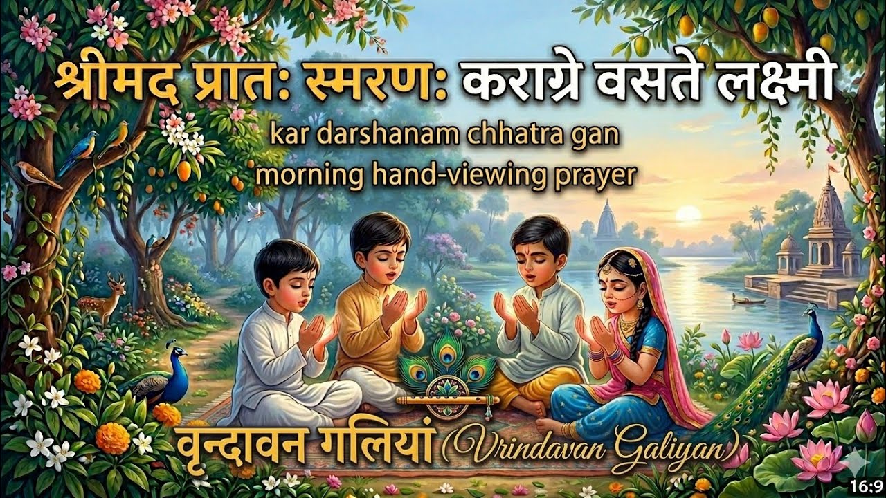 कराग्रे वसते लक्ष्मीः करमध्ये सरस्वती। करमूले तु गोविन्दः प्रभाते करदर्शनम्॥ #सुप्रभातम् #श्रीकृष्ण 
