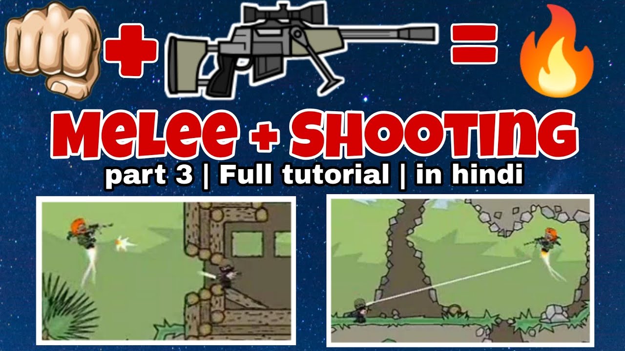 #3 DA2 Melee + Shooting #3 | Learn Melee Shot Trick easily | 10s of examples | Mini Militia Classic