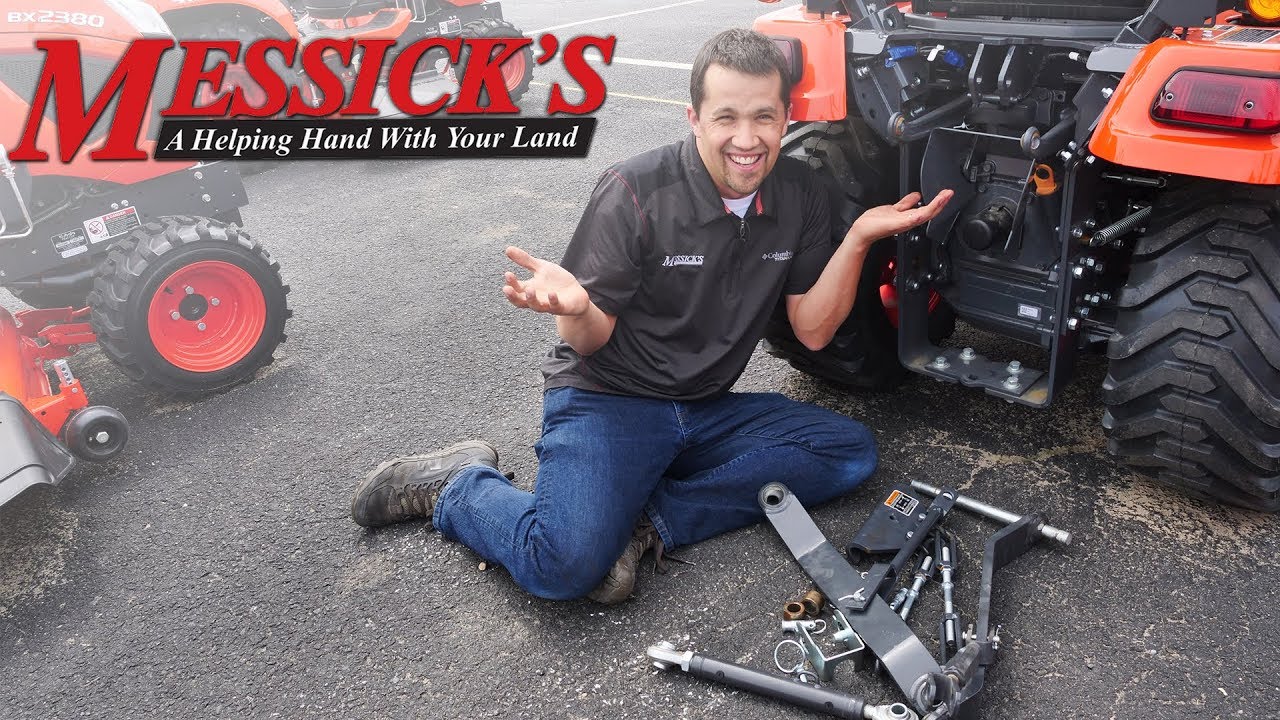BX2506 Kubota BX-Series 3pt hitch installation. Buy @ Messicks.com