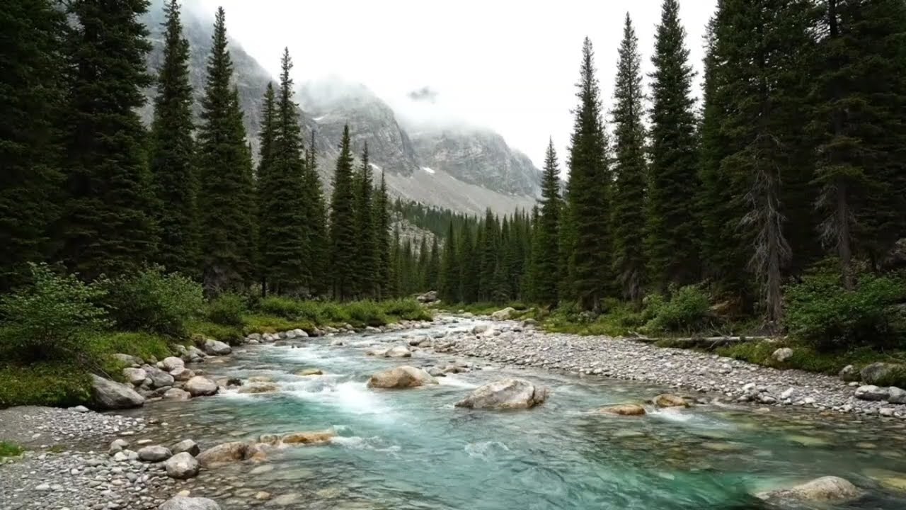 🍀 Crystal Clear River Sounds | Nature White Noise for Sleep & Meditation 🌊