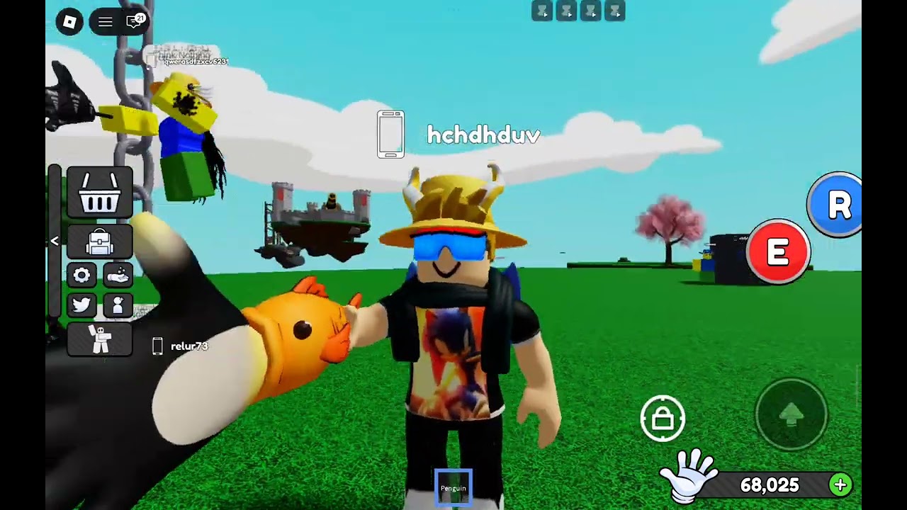 showcasing penguin glove in slap battles