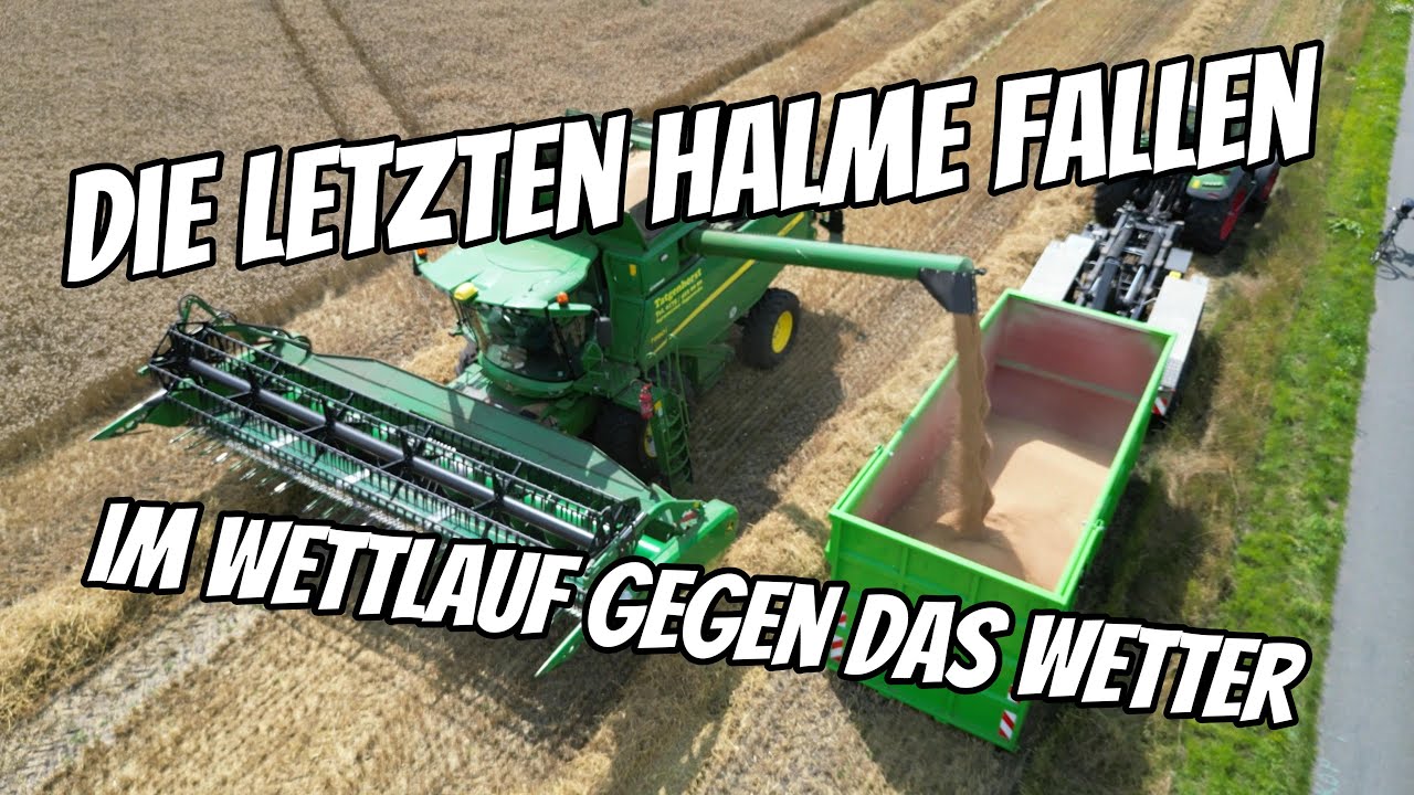 #vlog193 Extrem knapp! Letztes Getreide und Stroh im Endspurt eingefahren