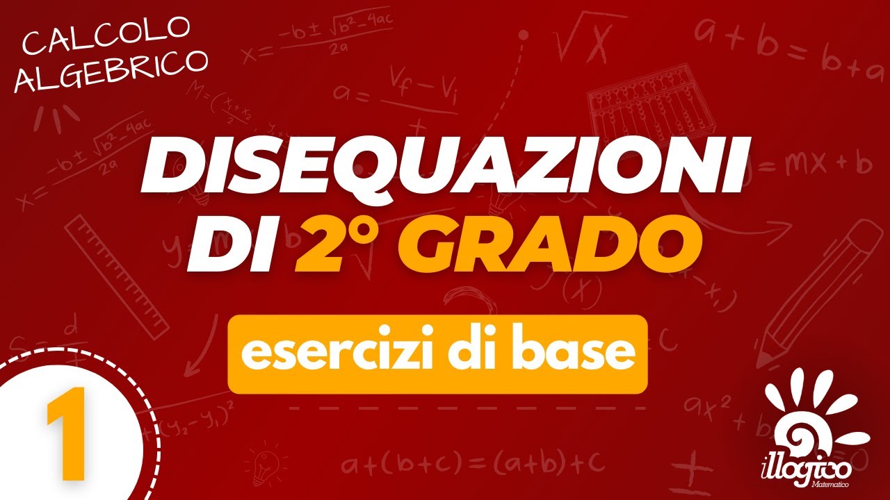 Disequazioni di 2° grado con la parabola - esercizi di base 1