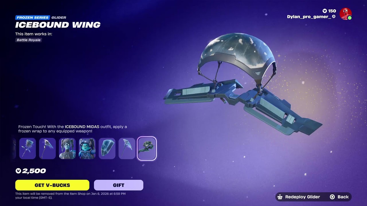 Fortnite item shop.
