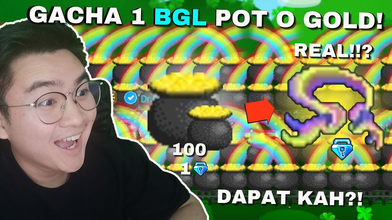 GACHA Pot O Gold 1 BGL!! Rainbow Silk Scarf RIAL?! | Growtopia Gacha 2025