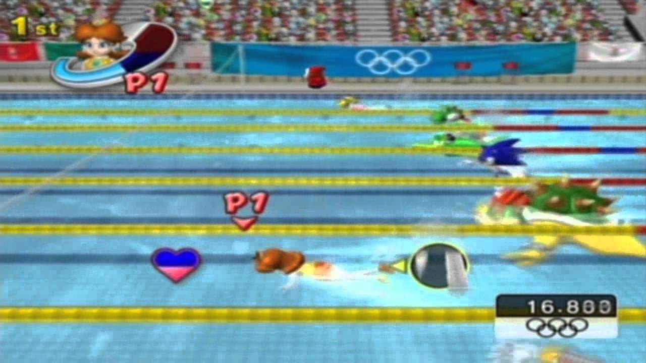 Mario & Sonic at the Olympic Games - Princess Daisy in Aquatics Swimming Event