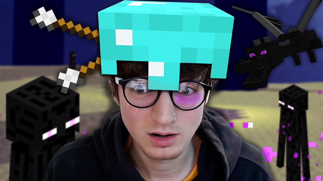 Fighting The Ender Dragon (Minecraft Hardcore Finale)