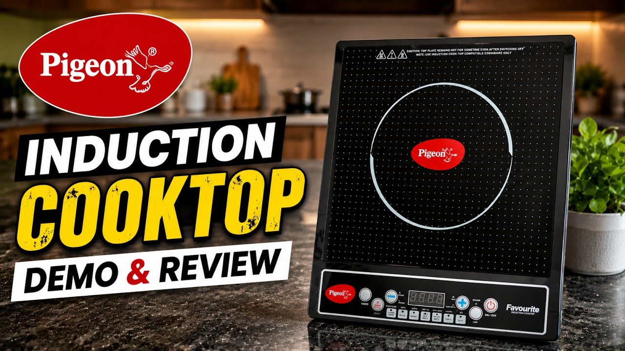 Demo and Review of Pigeon Induction Cooktop 1800 Watts | How Pigeon Favorite Induction Cooktop Works
